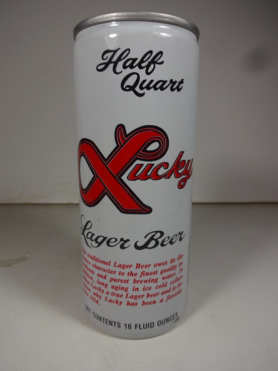 Lucky Lager Half Quart - 16oz - Click Image to Close